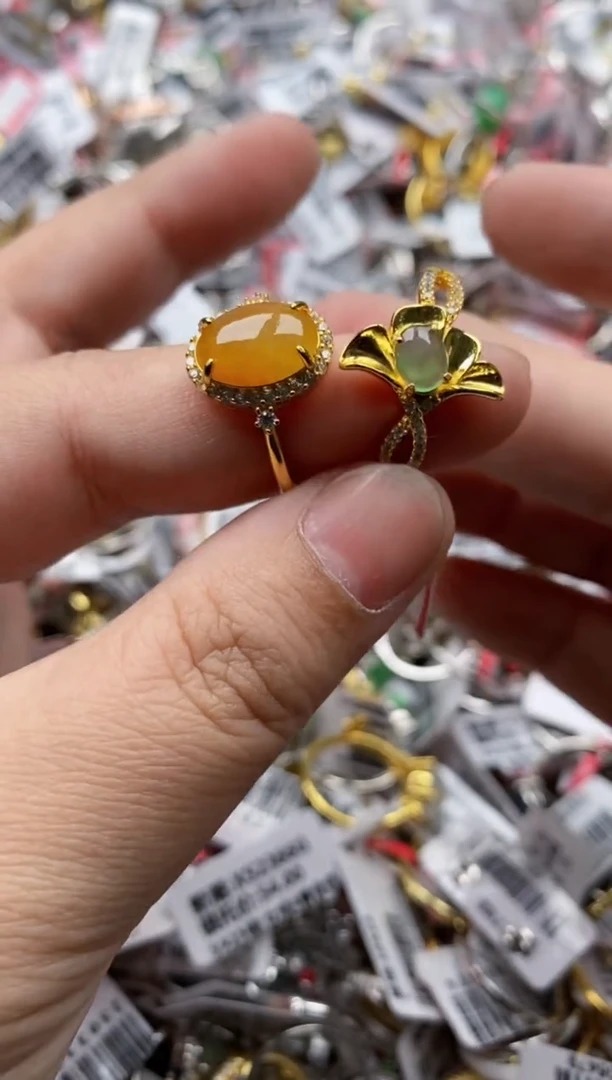 【闪购商品】翡翠戒指银S925镶嵌101010--6