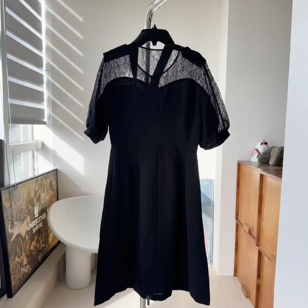 公主日记｜蕾丝拼接FD单小黑裙连衣裙