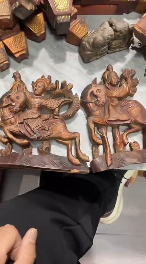 【闪购商品】香榧木一对孤品木雕50