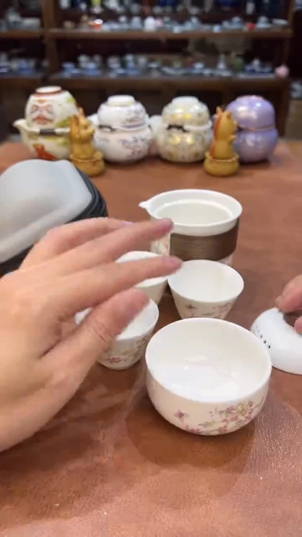 真的很便宜会开片的旅行茶具