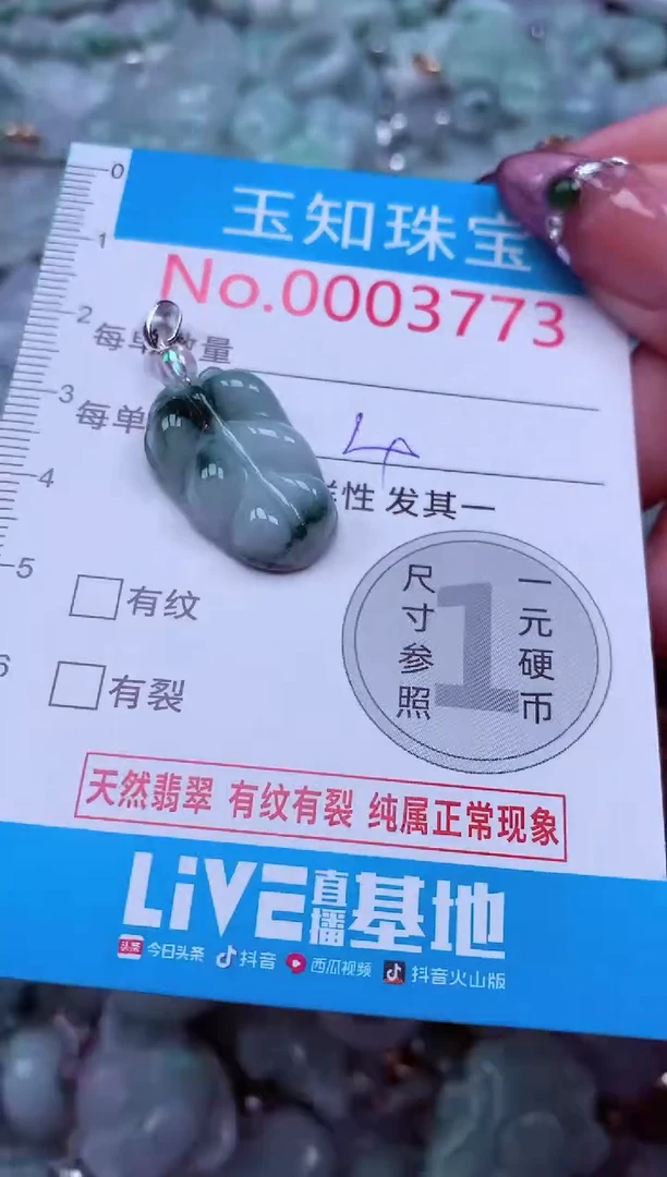 吊坠(不含链)未镶嵌翡翠3773