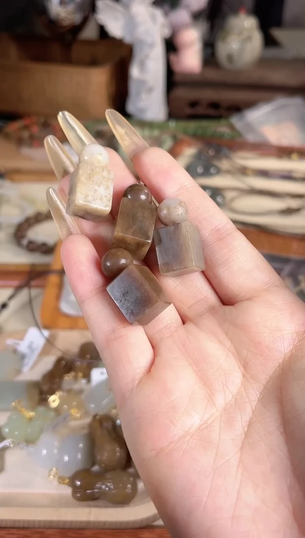 吊坠(不含链)银S925镶嵌和田玉多样性发其一孤品默认微瑕