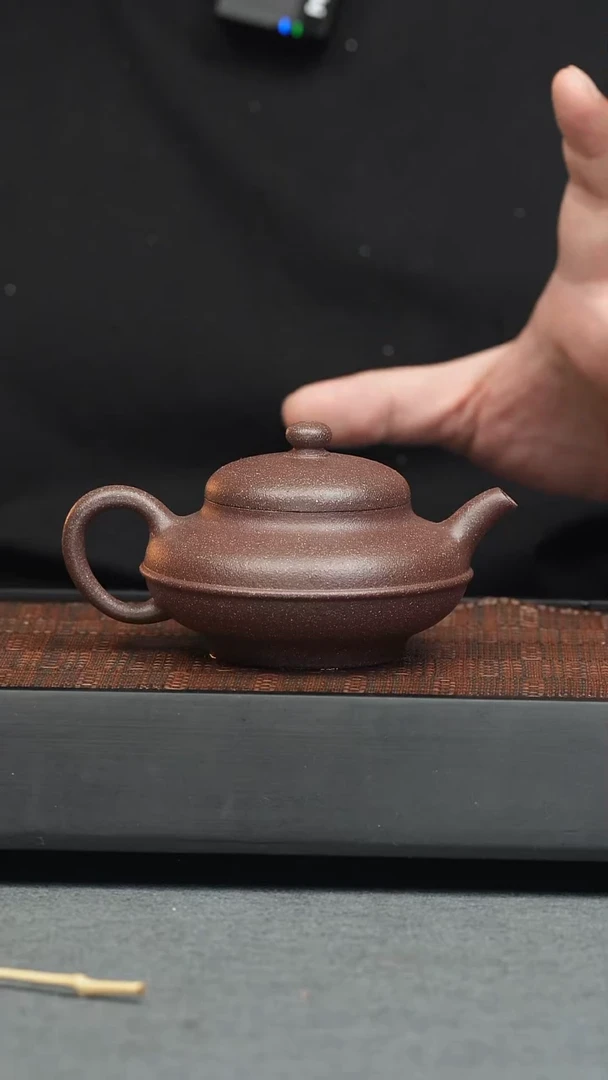 茶壶紫砂五堂 线圆（龙血砂）