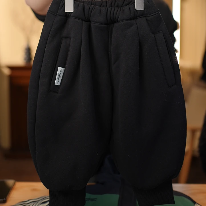 【现货在仓】新款秋冬季韩版卫裤加绒休闲裤加绒男童裤儿童宝33998