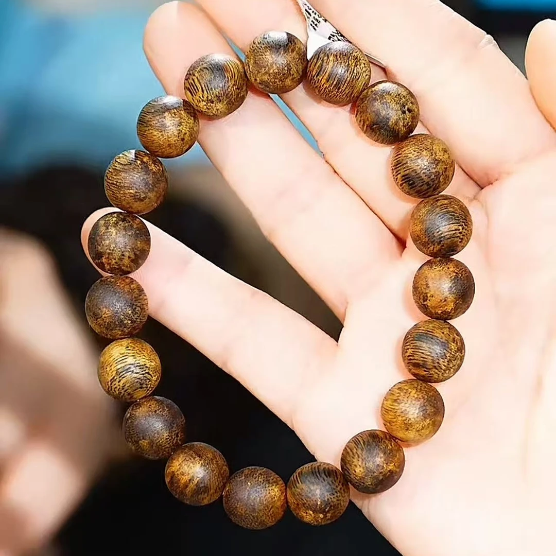 沉香海南吊罗山变异白棋（5A）1.1树心圆珠单圈（赠养香料一份）