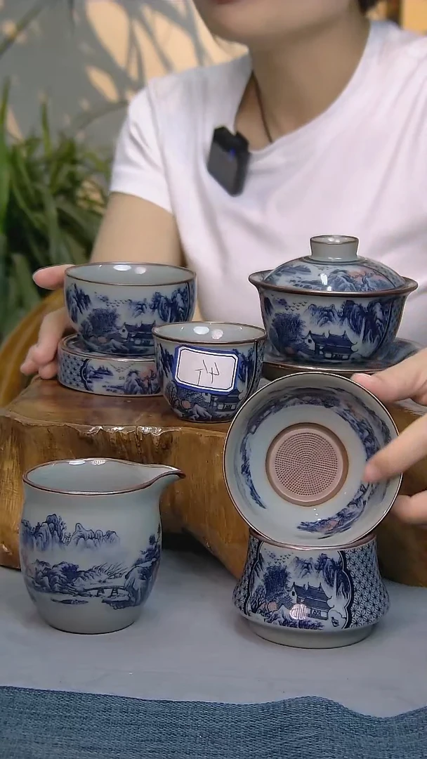 9件套陶瓷茶具家用简装系列