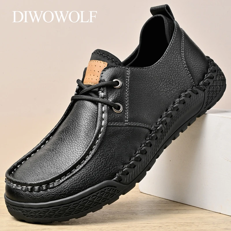 【DIWOWOLF】定制新品意式高端百搭男士手工皮鞋商务软底休闲鞋