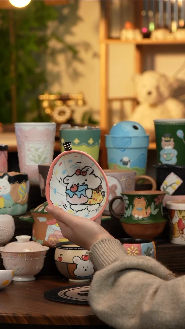 杯子瓷A242景德镇原创手工陶瓷