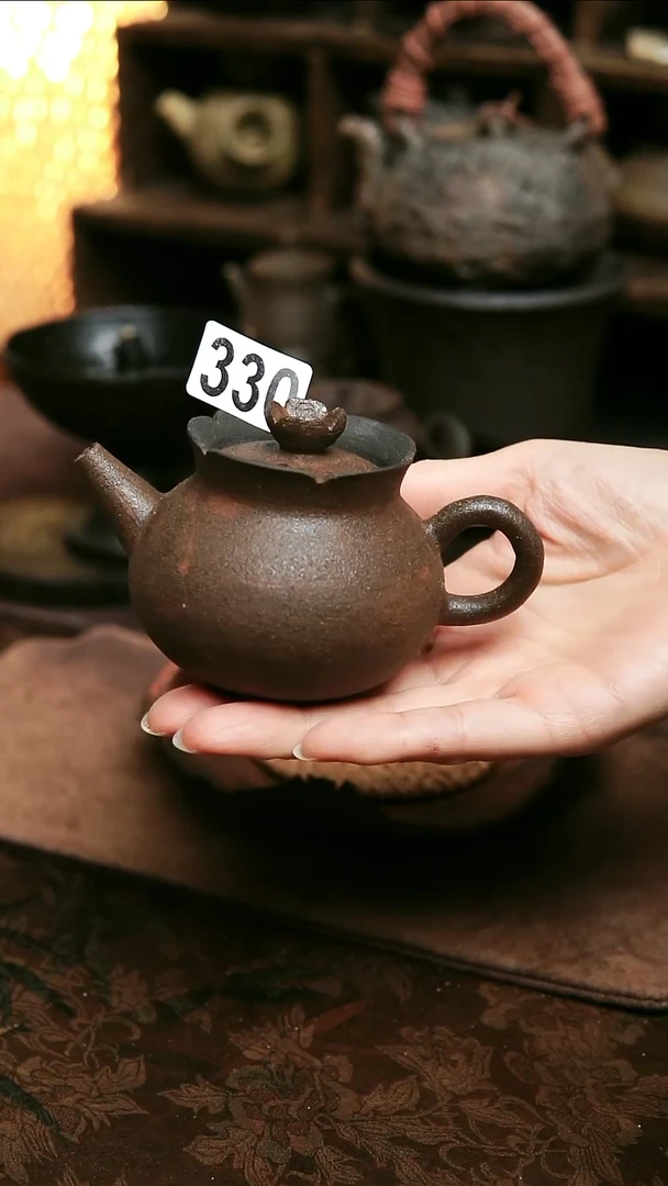 紫砂全手工粉引茶壶125毫升左右