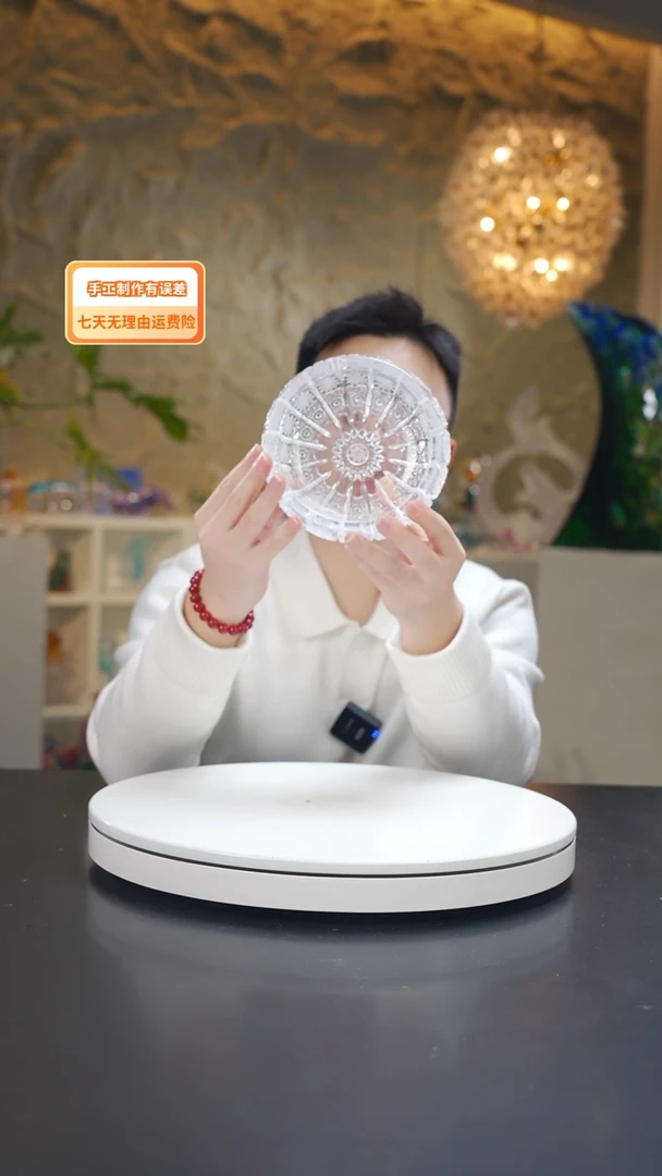 手工艺品琉璃净色设计款果碗