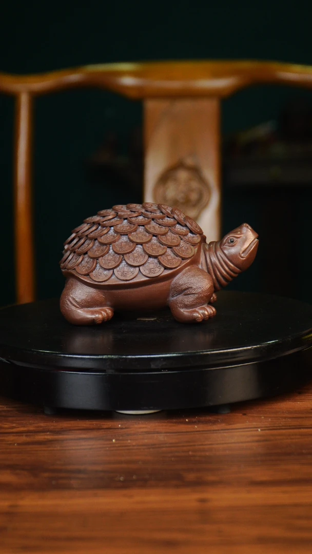 大钱币龟 宜兴茶宠 摆件