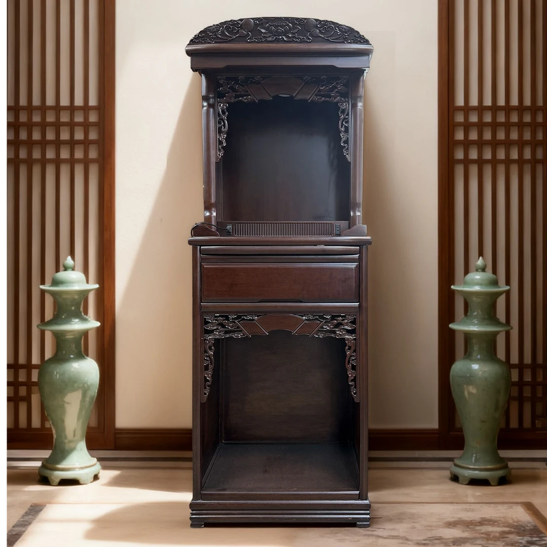 新中式实木供柜家用供桌土地公柜榫卯结构香案