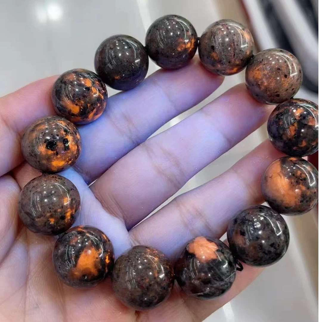 非金属大理石手链 天然大颗粒复古手链