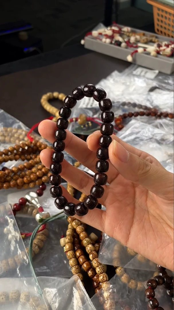 星月菩提手串小*七精工级赤金桶珠9*8手串
