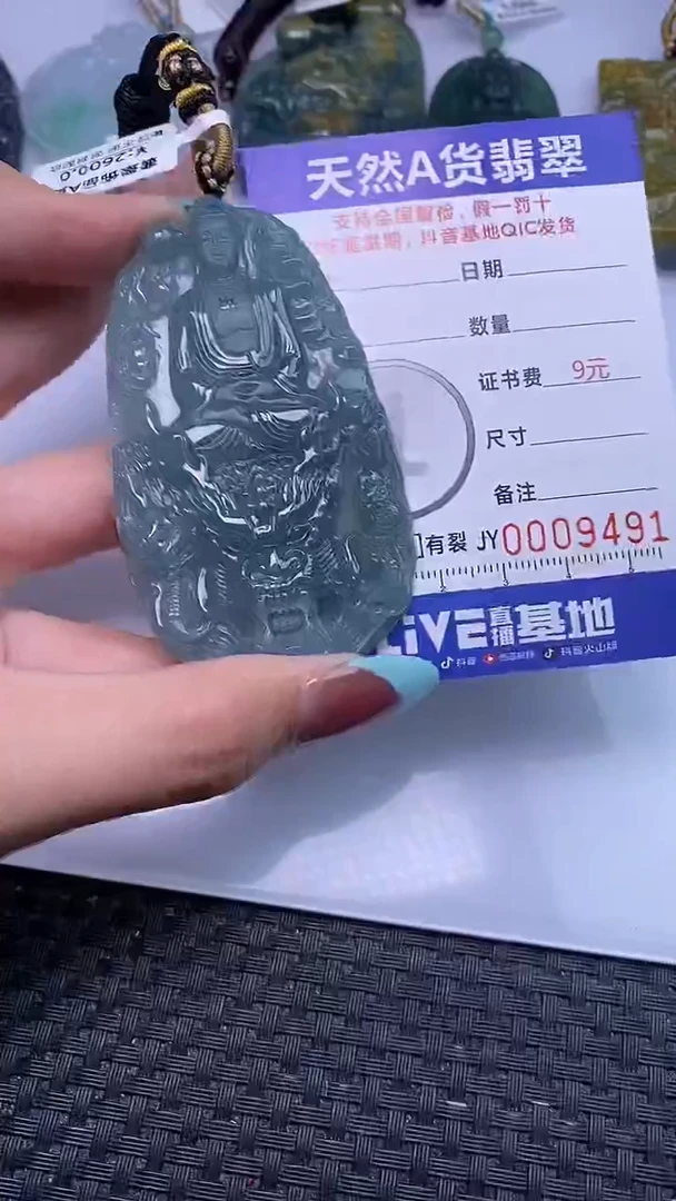 翡翠未镶嵌颈饰9491