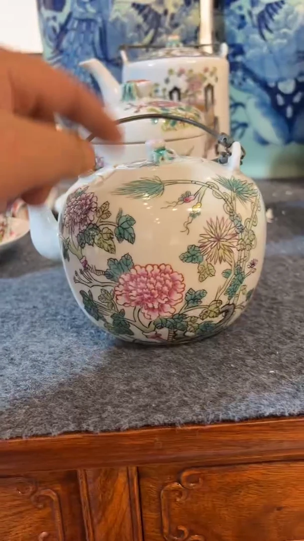 摆件四季花卉支钉水壶123456