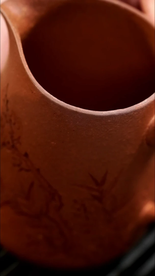 【闪购商品】紫砂茶杯微瑕杯口封釉岁寒三友公道杯