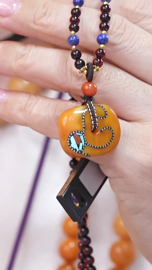 蜜蜡颈饰未镶嵌3332天然蜜蜡珠宝奇石云端妖孽全部保真