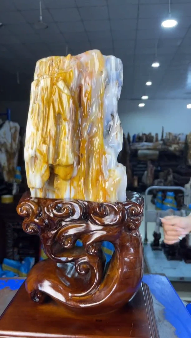 未镶嵌摆件硅化玉32