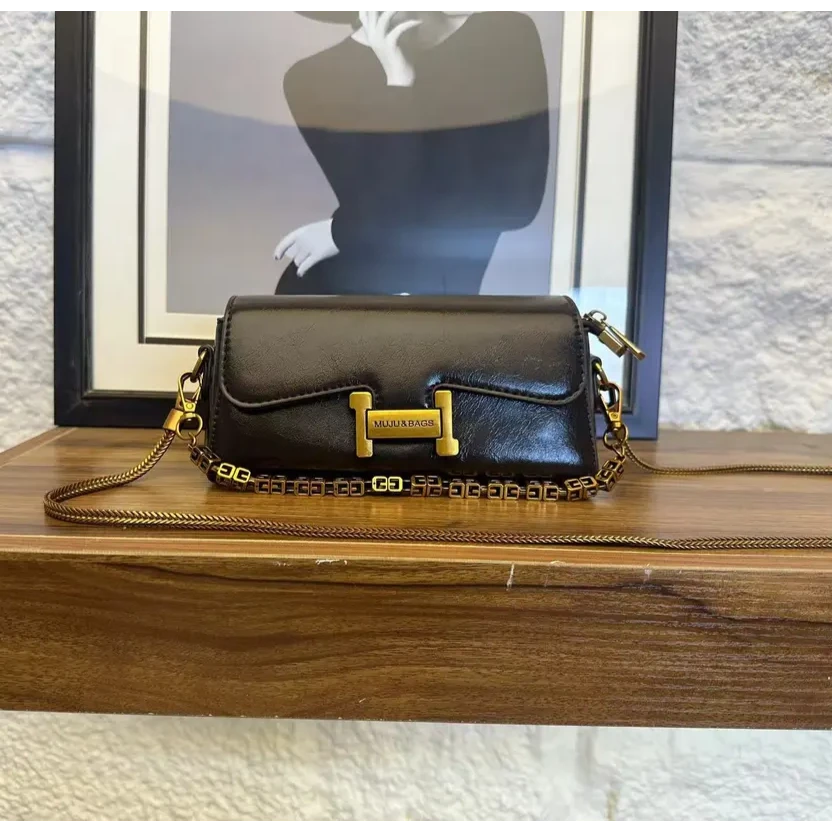 韩版时尚高级感链条包包女包新款软皮H扣百搭单肩斜挎小包潮