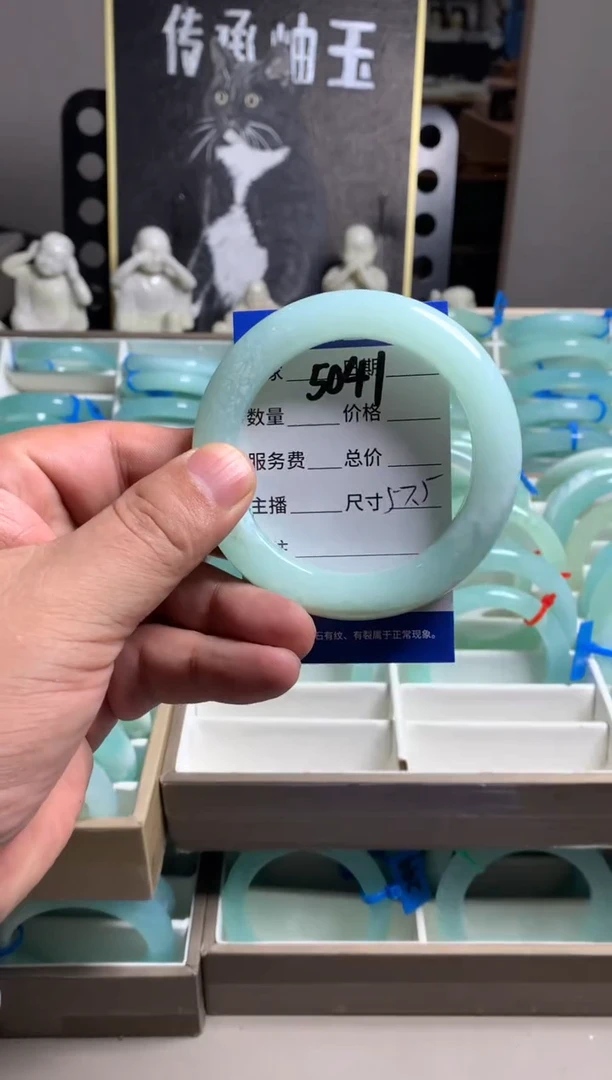 蛇纹石玉未镶嵌手镯5041