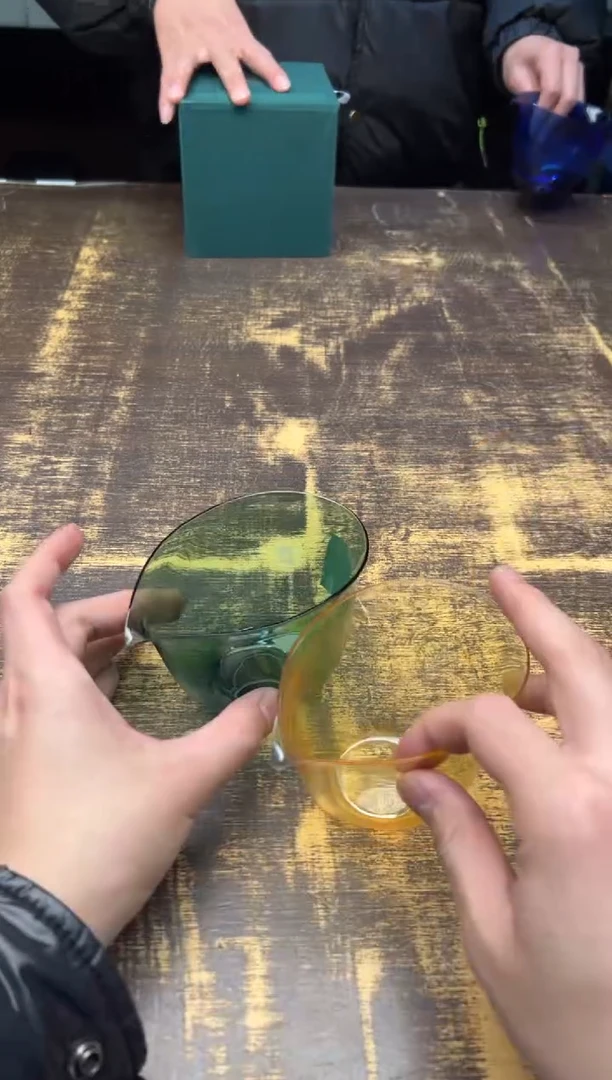 【闪购商品】/魏小玻 水滴公道（墨绿+透明熏银）