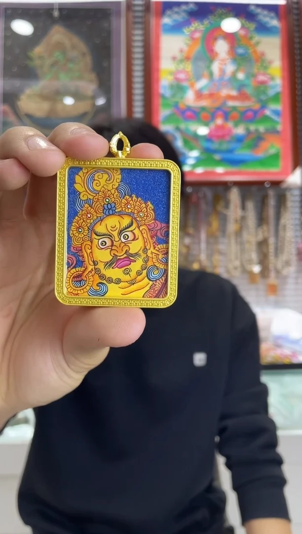 吊坠纯手绘唐卡 黄老师