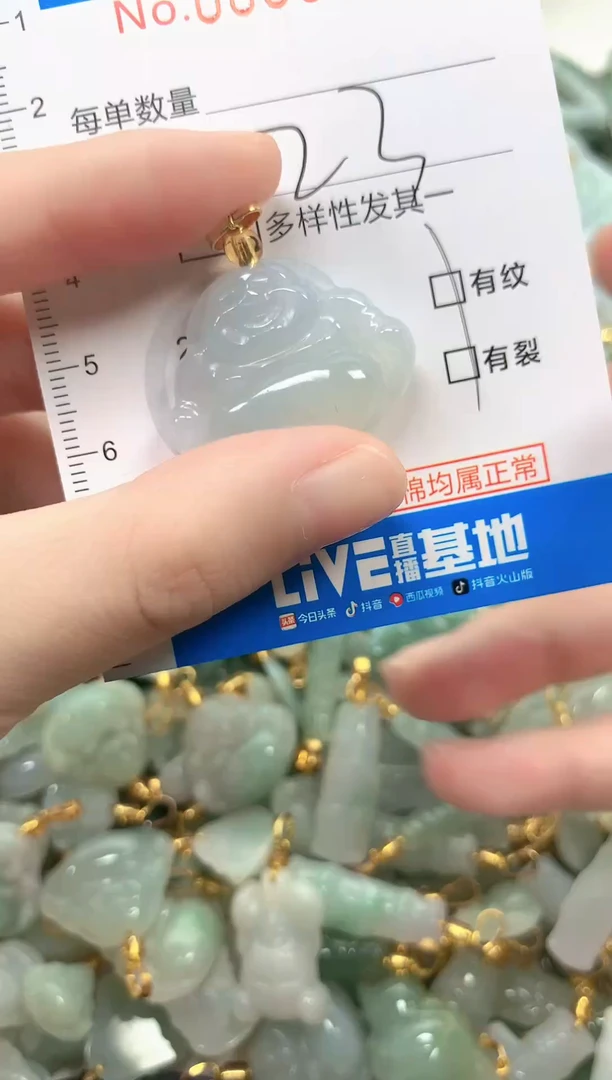 颈饰未镶嵌翡翠净货挂件-8280