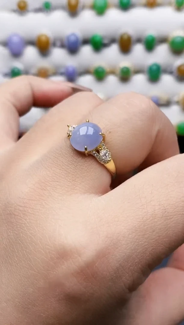 银S925镶嵌戒指翡翠0120