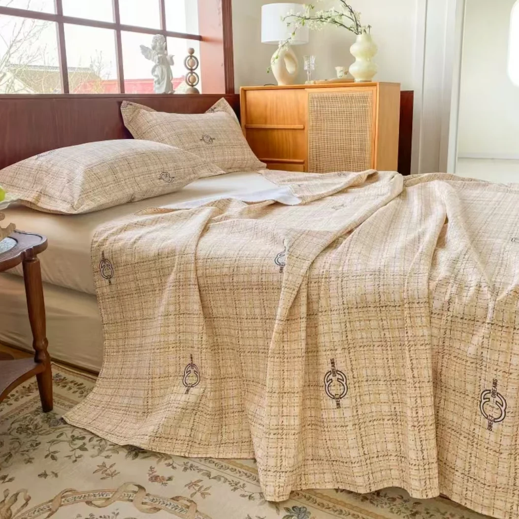（0118）特厚老粗布床单吸汗透气1.95*2.45米（+－5公分）小香风