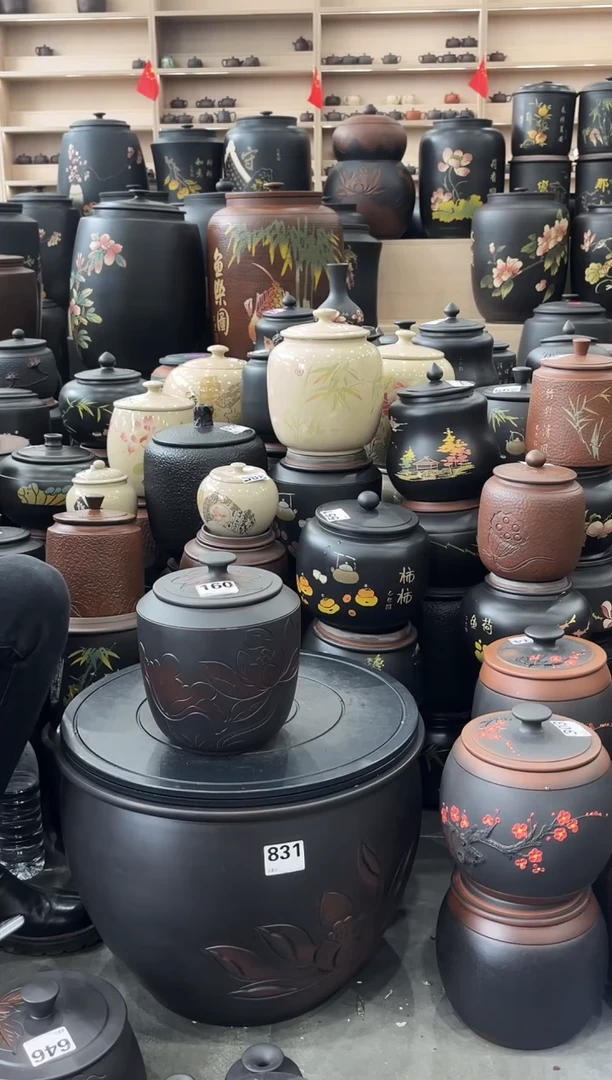 罐瑕疵茶叶罐   方尖荷花    160
