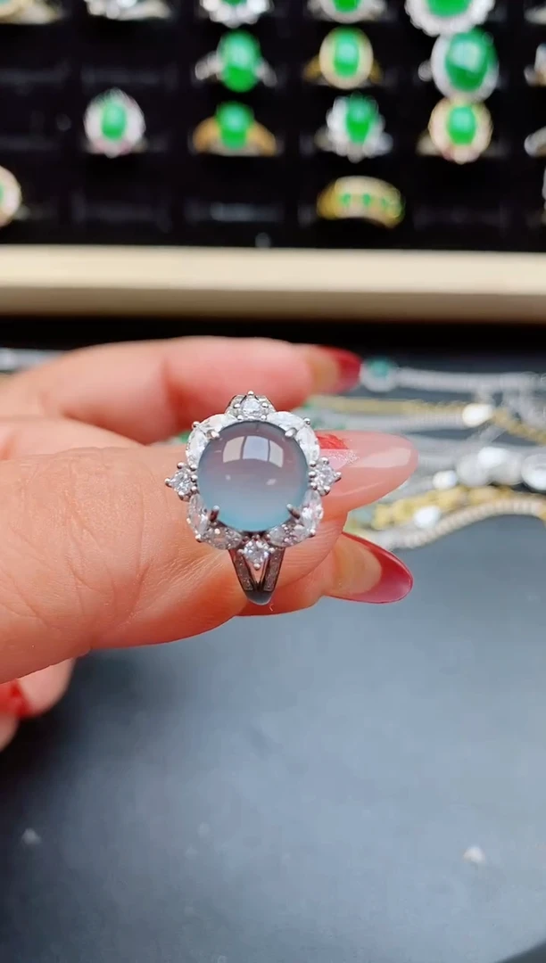 【闪购商品】翡翠戒指银S925镶嵌321321