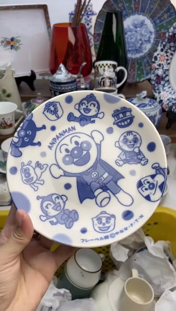 【闪购商品】瓷片面包超人卡通碟子全品直径16.5cm