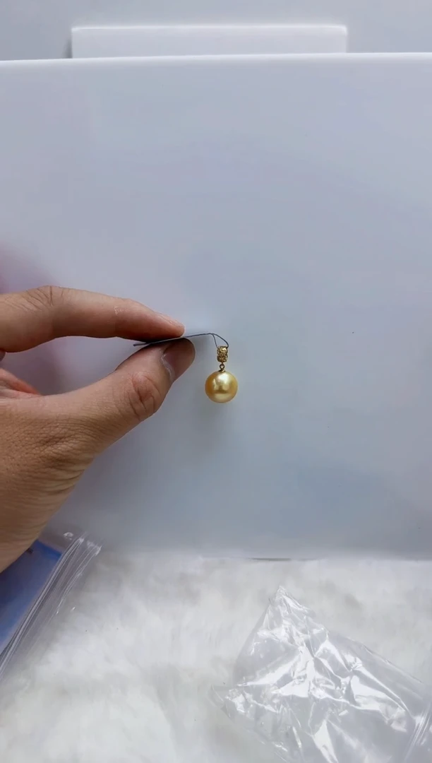 18K金镶嵌海水珍珠DA a105 金珠吊坠13