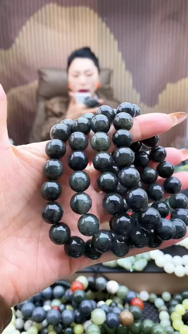 未镶嵌手串和田玉点墨青花12多样性发货拍一发一