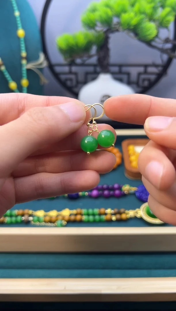 【闪购商品】翡翠颈饰14K金镶嵌E327