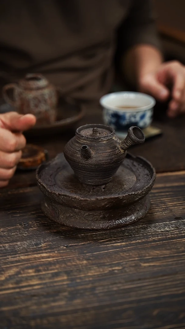 全手工制作 南蛮 侧把壶  130cc