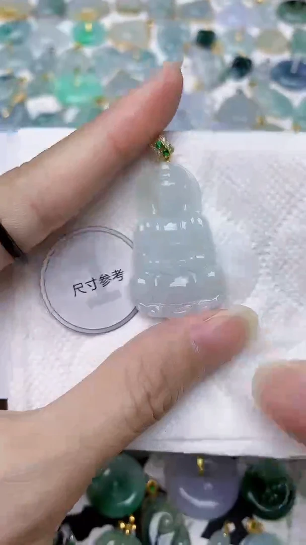 颈饰银S925镶嵌翡翠天然A货翡翠