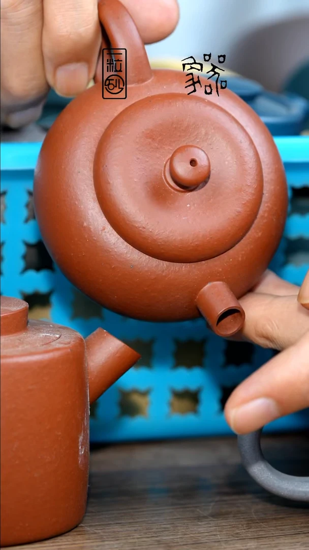 茶壶紫砂器象沐心朱泥瑕