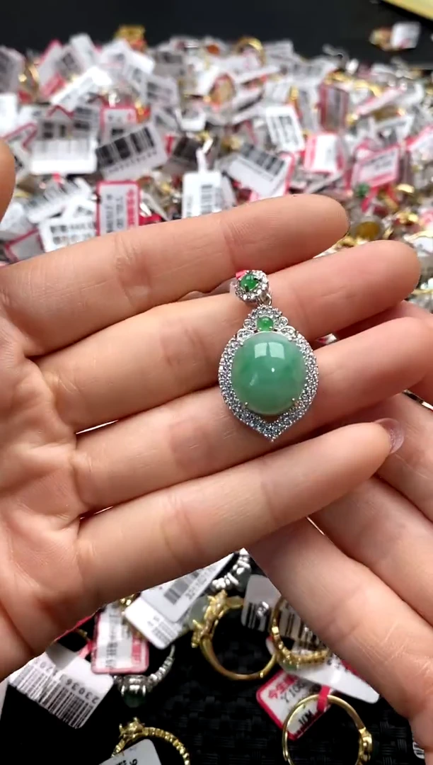 【闪购商品】翡翠戒指银S925镶嵌2222222   1