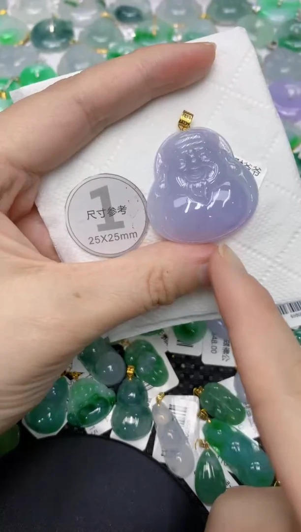 颈饰18K金镶嵌翡翠111111111