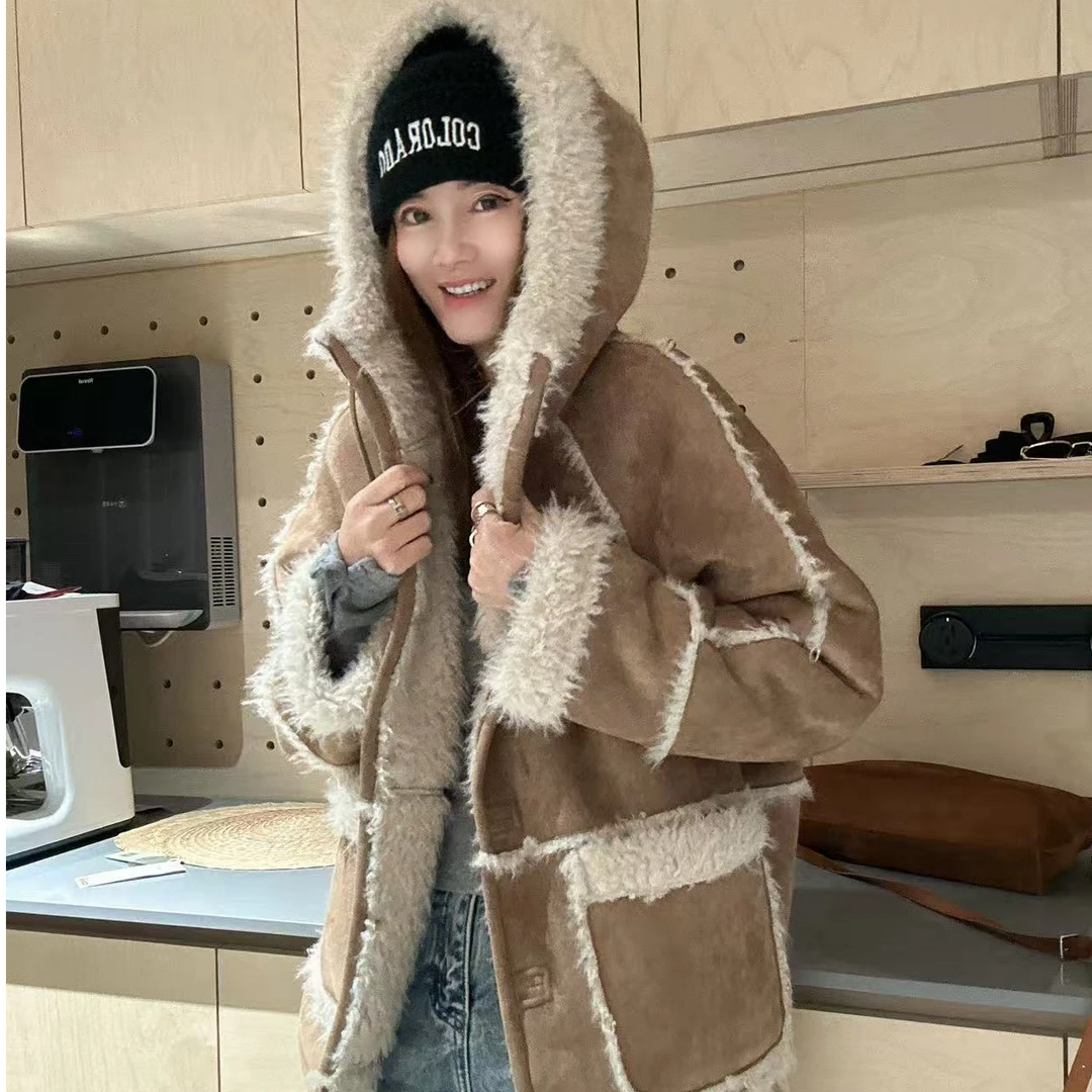 5【大小姐家】欧韩货皮毛一体的厚款外套536827