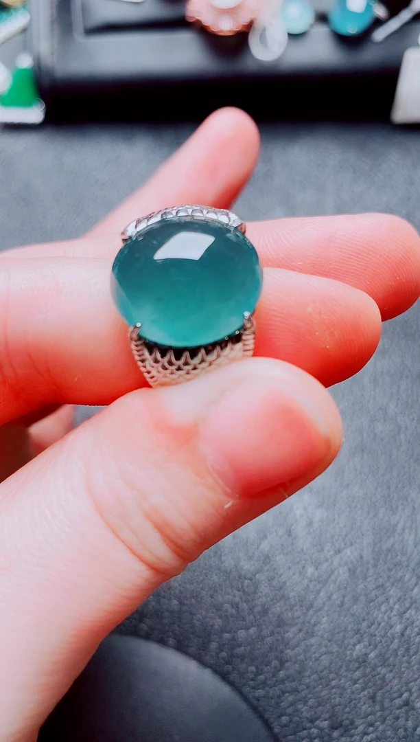 银S925镶嵌戒指翡翠1111