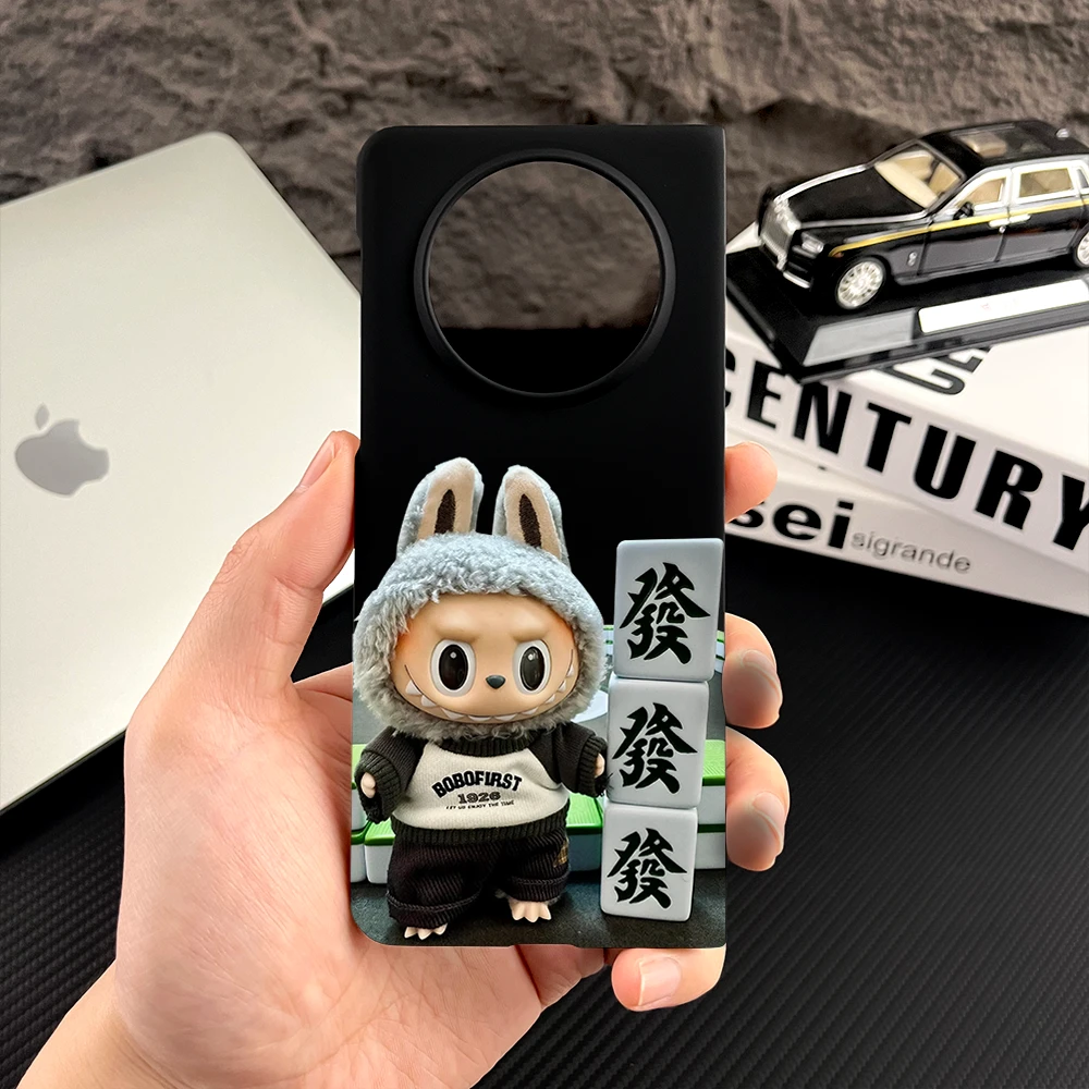 拉布布發财适用于华为matex5/6折叠手机壳matex6典藏防摔潮牌网红