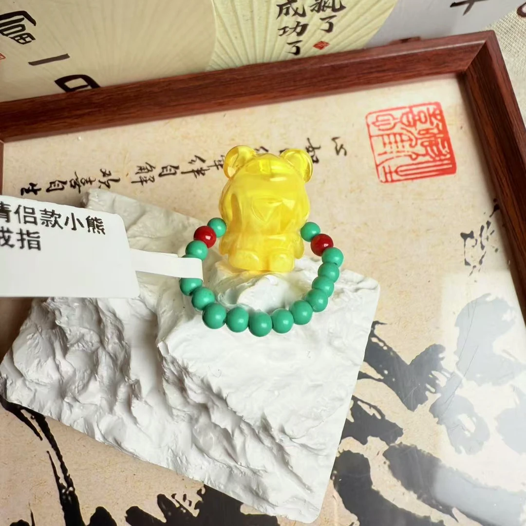 W098古巴新蜜小熊戒指