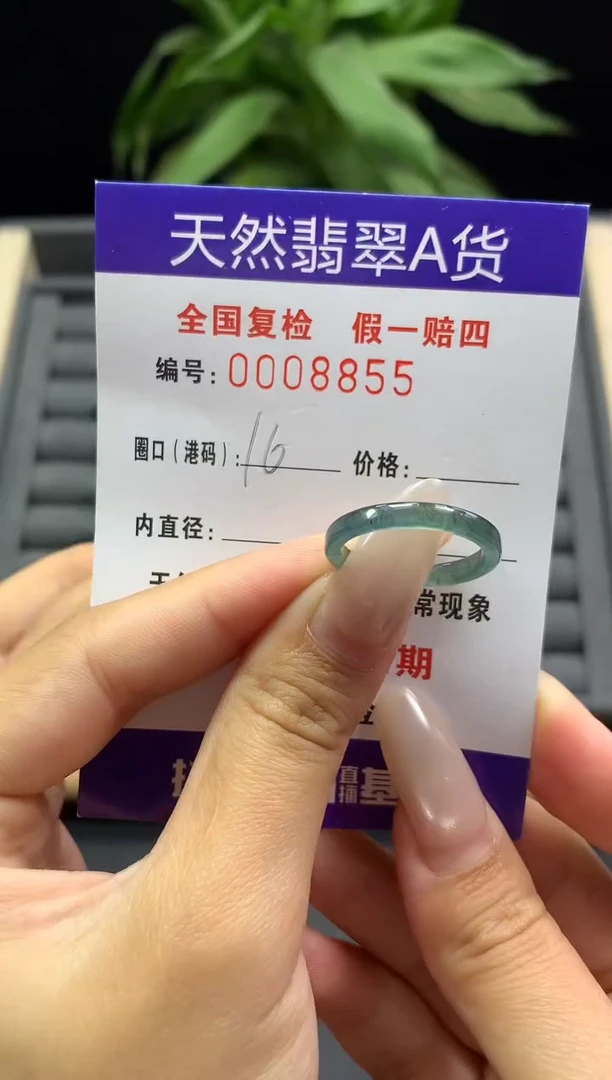 未镶嵌戒指翡翠天然  8855