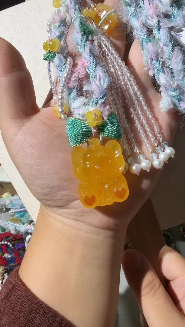 蜜蜡项链未镶嵌蜜蜡小象项链