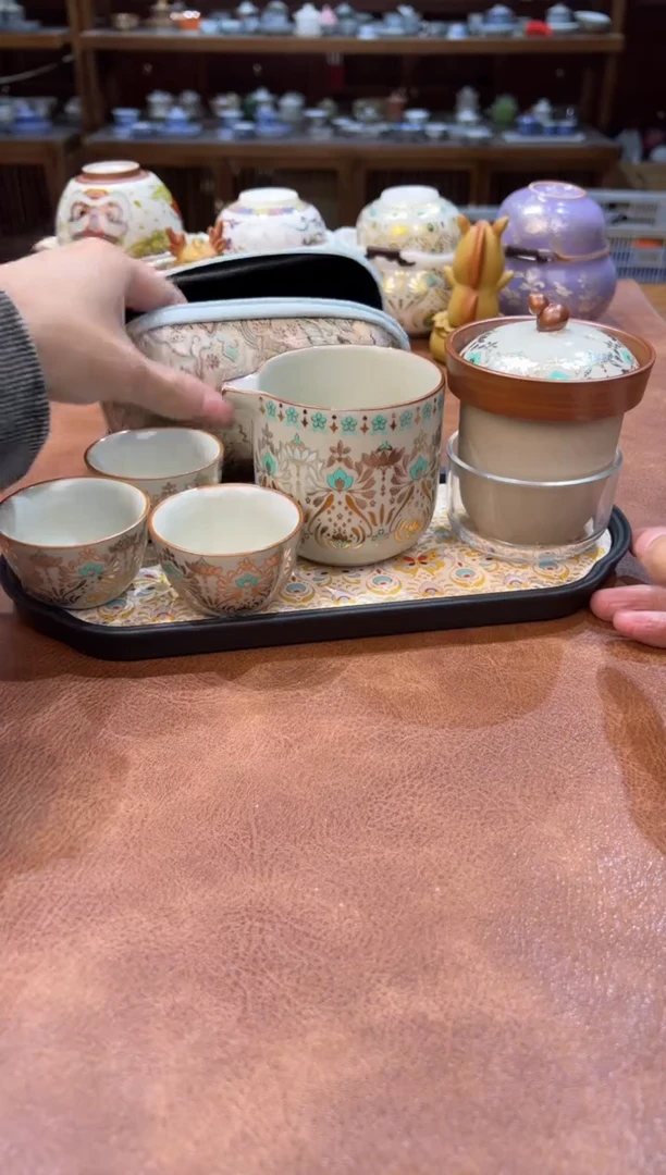 真的很便宜会开片的旅行茶具