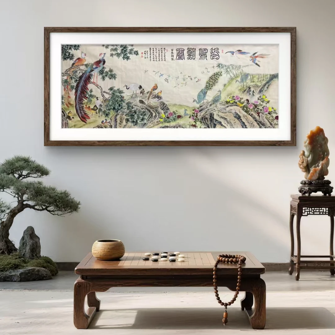 颜明轩纯手绘作品—《百鸟朝凤》Y