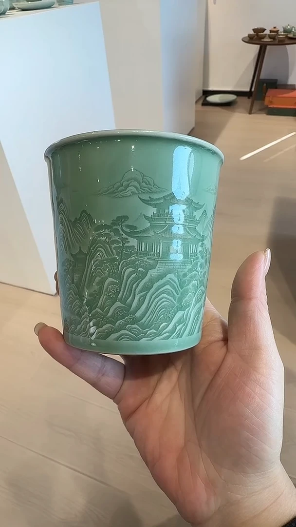 青瓷手工茶器包邮